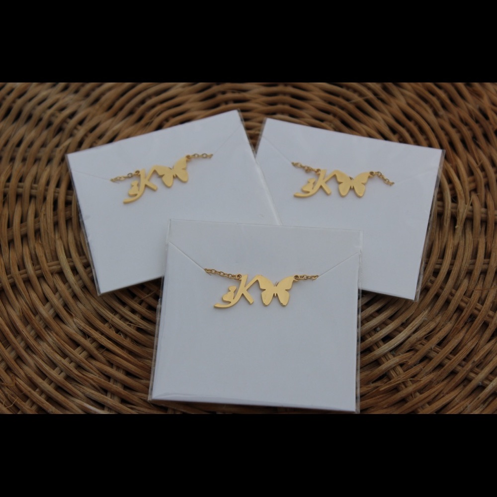 Gold filled butterfly necklaces